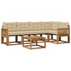 vidaXL Udend&oslash;rs sofagruppe med pude 6 pcs Naturlig og Beige