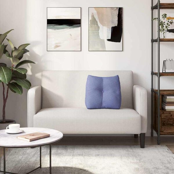 vidaXL Rygpude Jeans bl&aring; 45 x 24 x 50 cm Stof