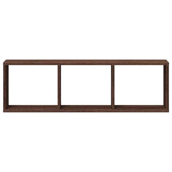 vidaXL vægskab 100x16x30 cm konstrueret træ brun egetræsfarve
