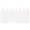 vidaXL sengegavl 146,5x3x80 cm massivt fyrretr&aelig; hvid