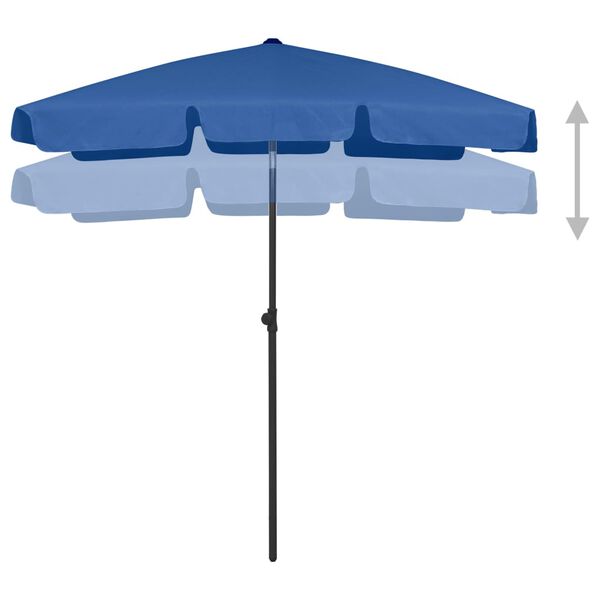 vidaXL strandparasol 180x120 cm azurblå