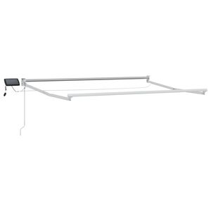 vidaXL Manual Awning Frame with Solar LED 3 x 2 m Hvid