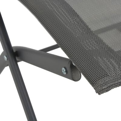 vidaXL foldbare havestole 2 stk. stål og textilene