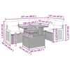 vidaXL sofas&aelig;t til haven 6 dele med hynder polyrattan akacietr&aelig; beige
