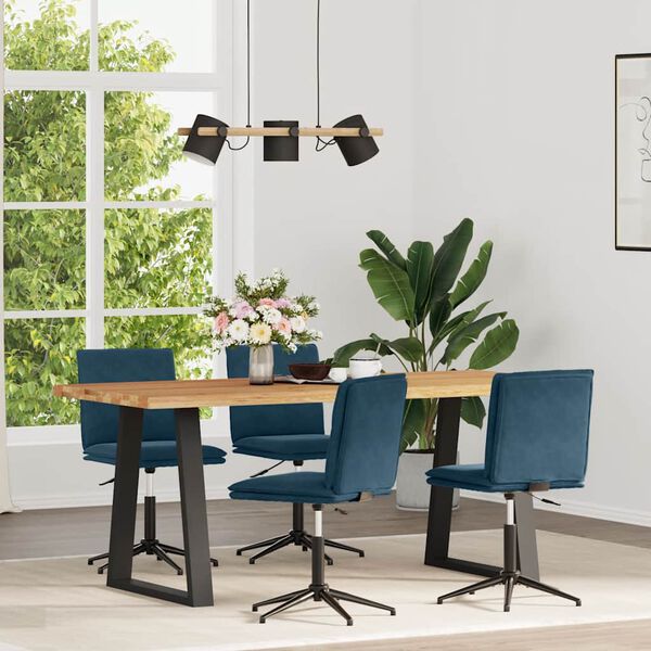 vidaXL spisebordsstole 4 stk. velour bl&aring;