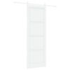 vidaXL Skyded&oslash;r 83 x 232 cm Massivt fyrretr&aelig; Hvid