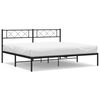 vidaXL sengeramme med sengegavl 180x200 cm metal sort
