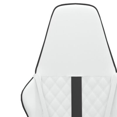 vidaXL gamingstol kunstlæder hvid og sort