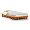 vidaXL sengeramme uden madras 90x190 cm massivt fyrretr&aelig; gyldenbrun