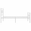 vidaXL sengeramme med sengegavl og fodgærde 90x190 cm metal hvid