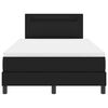 vidaXL Box spring seng med madras Sort 120 x 190 cm Kunstl&aelig;der