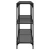 vidaXL konsolbord med sort glastop 118,5x30x81 cm stål