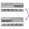 vidaXL V&aelig;gmonteret Jakkeholder med hylde Gr&aring; Sonoma 90 x 15 x 36 cm