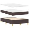 vidaXL LED Box Spring Bed med madras M&oslash;rk Brun 120 x 190 cm Stof