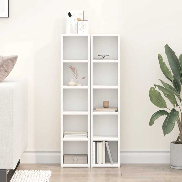 vidaXL cd-reoler 2 stk. 21x16x93,5 cm konstrueret tr&aelig; hvid