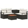 vidaXL Sofa S&aelig;t 6 stk. Sort og Cremehvid 55 x 55 x 37 cm