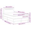 vidaXL Box spring seng med madras Sort 120 x 200 cm Kunstl&aelig;der