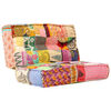 vidaXL puf 100x100x20 cm stof patchwork
