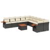 vidaXL sofas&aelig;t til haven 11 dele med hynder polyrattan sort