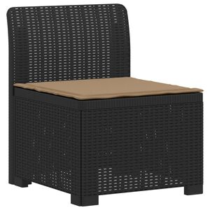 vidaXL 1-personers Havem&oslash;belsofa med Pude Rattan Look PP Antracit
