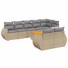 vidaXL sofas&aelig;t til haven 9 dele med hynder polyrattan beige