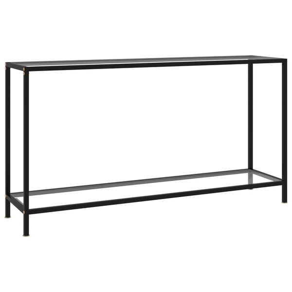 vidaXL konsolbord 140x35x75 cm h&aelig;rdet glas transparent