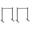 vidaXL Dip-stationer 2 pcs Sort 109 x 90 x 105 cm Pulverlakeret Stål