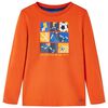 vidaXL Lang&aelig;rmet T-shirt til b&oslash;rn str. 92 orange