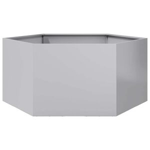 vidaXL plantekasse 104x90x45 cm sekskantet galvaniseret st&aring;l