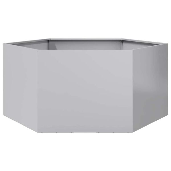 vidaXL plantekasse 104x90x45 cm sekskantet galvaniseret st&aring;l