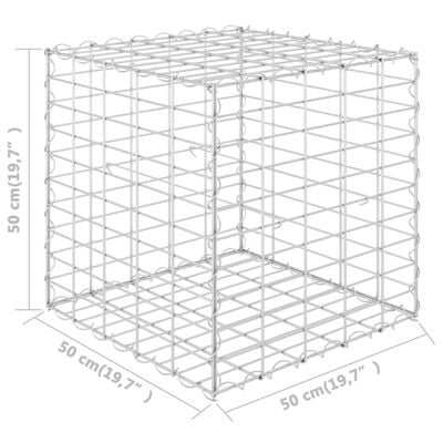 vidaXL gabion-højbed 50x50x50 cm kubeformet stål