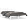 vidaXL sengeramme med sengegavl 150x200 cm metal hvid