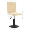 vidaXL drejelige spisebordsstole 2 stk. fløjl cremefarvet