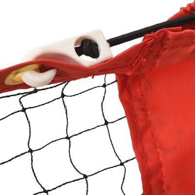 vidaXL tennisnet 300x100x87 cm polyester sort og rød