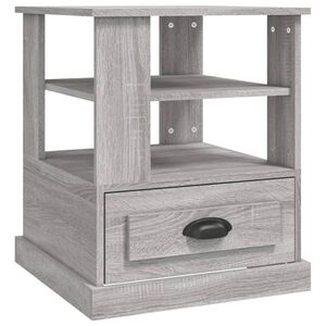 vidaXL sidebord 50x50x60 cm konstrueret tr&aelig; gr&aring; sonoma-eg