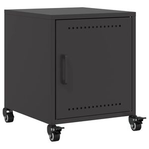 vidaXL sengebord 36x39x43,5 cm st&aring;l sort