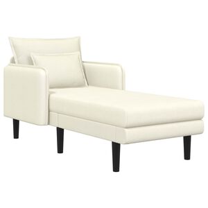 vidaXL Overdimensioneret chaiselong Cremefarvet Corduroy stof