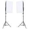 vidaXL fotostudiesæt med lampesæt og fotobaggrund