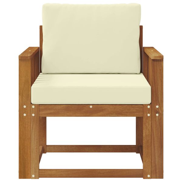 vidaXL Udend&oslash;rs sofa Soli Akacietr&aelig; og polyester Naturfarvet