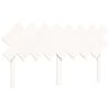 vidaXL sengeramme med sengegavl 160x200 cm massivt træ hvid