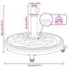 vidaXL Parasolfod Sort &Oslash;38-48 mm PE, beton og jern
