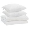 vidaXL Dyne med pude 3 stk. Hvid Mikrofiber