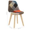 vidaXL spisebordsstole 6 stk. patchworkdesign stof flerfarvet