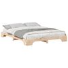 vidaXL Sengestel Brun 160 x 220 cm Massiv fyrretr&aelig;