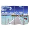 vidaXL foldbar rumdeler 217 x 170 strandmotiv
