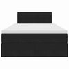 vidaXL Opbevaringsseng med madras Sort 120 x 200 cm Fl&oslash;jl