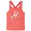 vidaXL Tanktop til b&oslash;rn str. 128 koralr&oslash;d