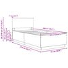 vidaXL Sengestel med hovedg&aelig;rde Sonoma-eg 90 x 200 cm Konstrueret tr&aelig;