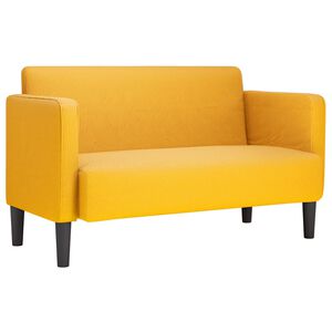 vidaXL elskovssofa 109 cm fl&oslash;jlsstof lysegul