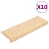 vidaXL trappem&aring;tter 10 stk. 65x21x4 cm cremefarvede rektangul&aelig;re kanter